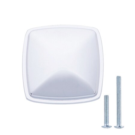 South Main Hardware Traditional Square Cabinet Knob, 1.25" Diameter, Polished Chrome, 10PK SH3056-PC-10